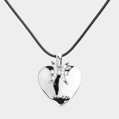 Pisces - Zodiac Heart Layered Pendant Necklace