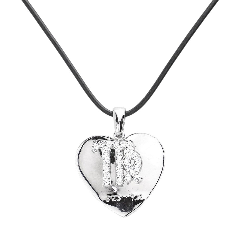 Silver Virgo- Zodiac Heart Layered Pendant Necklace is a must-have for any astrology enthusiast. The intricate design features the Virgo zodiac symbol surrounded by a layered heart pendant, adding a touch of elegance to any outfit. Made with high-quality materials, this necklace is a perfect accessory for everyday wear and a great way to showcase your astrological sign. 