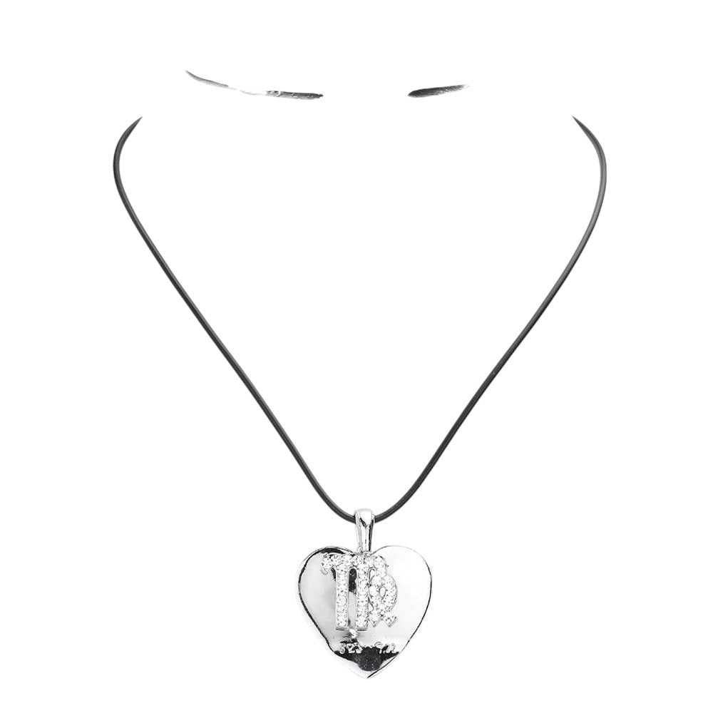 Silver Virgo- Zodiac Heart Layered Pendant Necklace is a must-have for any astrology enthusiast. The intricate design features the Virgo zodiac symbol surrounded by a layered heart pendant, adding a touch of elegance to any outfit. Made with high-quality materials, this necklace is a perfect accessory for everyday wear and a great way to showcase your astrological sign. 
