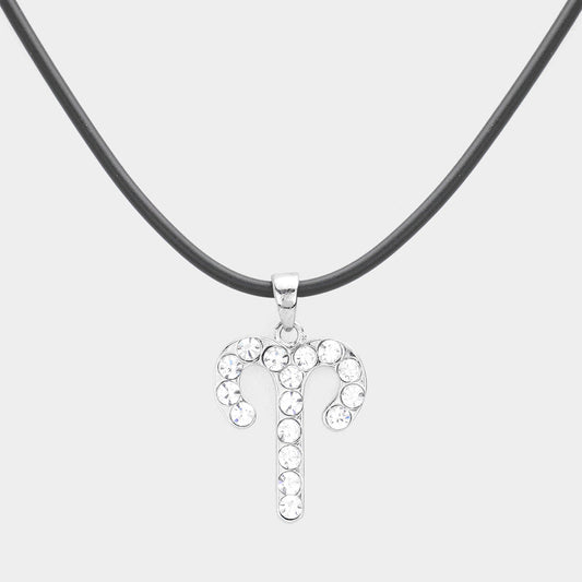 Madeline Love Silver Aries - Stone Embellished Zodiac Pendant Necklace - Necklaces