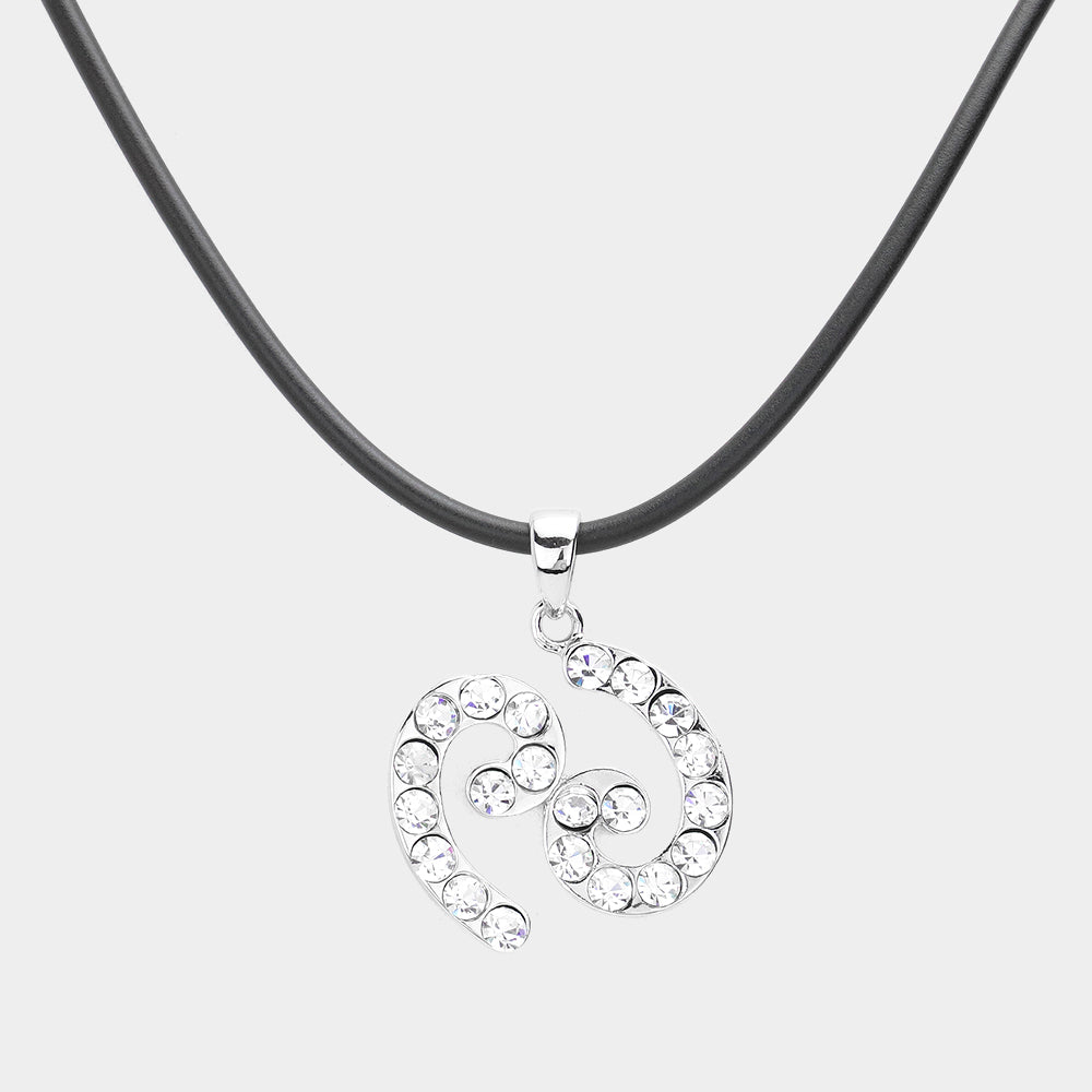 Madeline Love Silver Cancer - Stone Embellished Zodiac Pendant Necklace - Necklaces