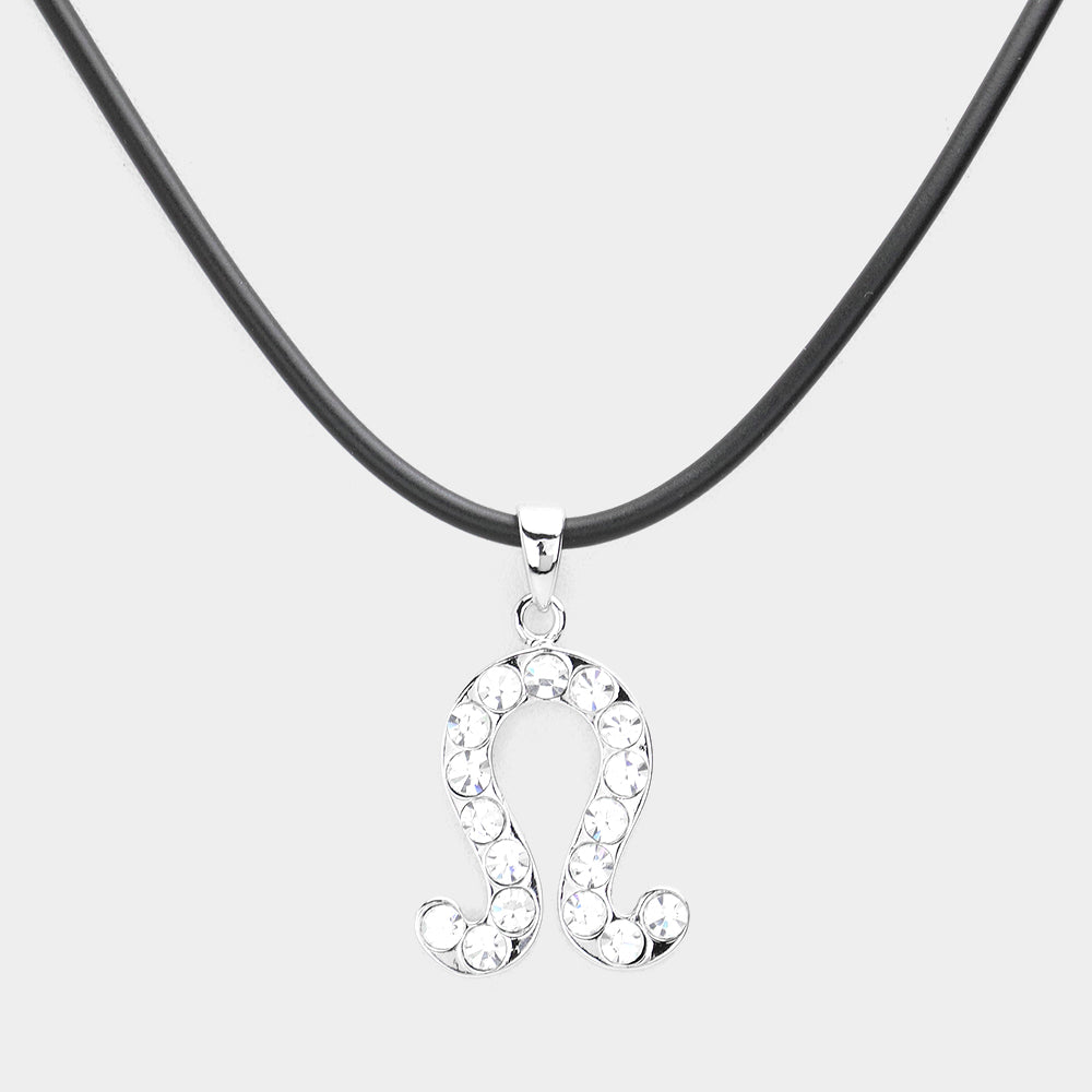 Madeline Love Silver Leo - Stone Embellished Zodiac Pendant Necklace - Necklaces