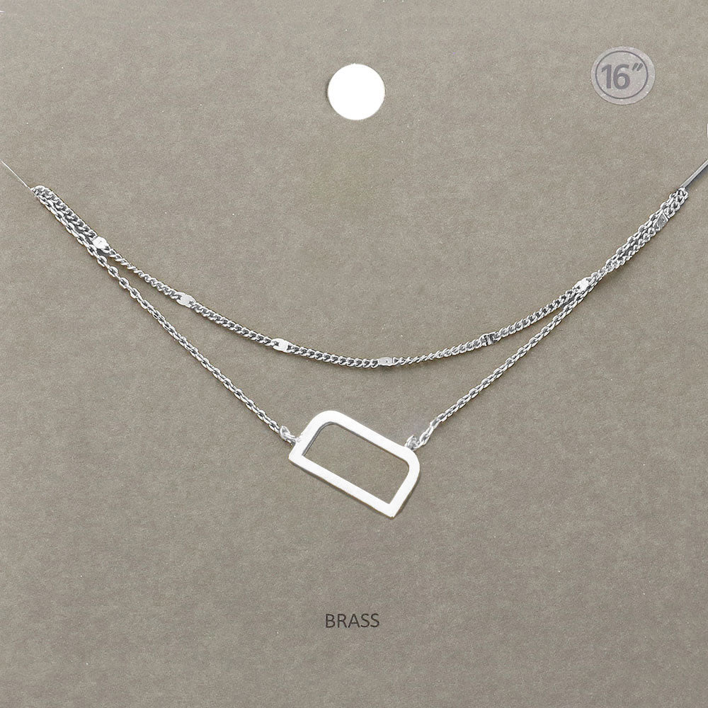 Madeline Love Rhodium -D- Initial Monogram Brass Metal Necklace - Necklaces