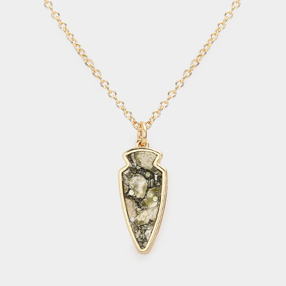 Madeline Love Green Arrow Pendant Necklace - Necklaces