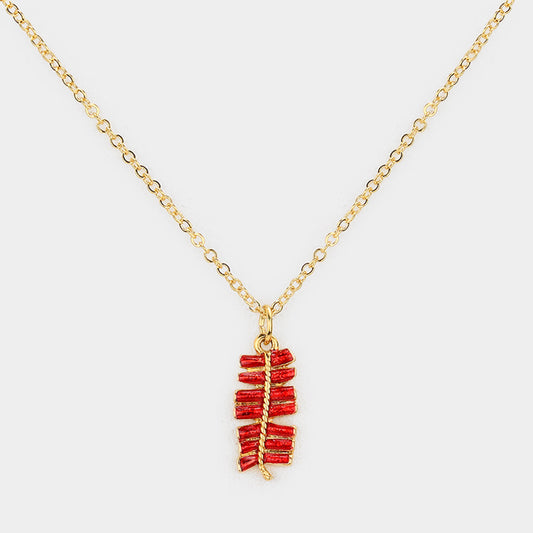 Madeline Love Red Firecracker Pendant Necklace - Necklaces