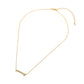 Madeline Love Clear, Gold 18K Gold Dipped Stone Pave MOMMY Plate Pendant Necklace - Necklaces - extra