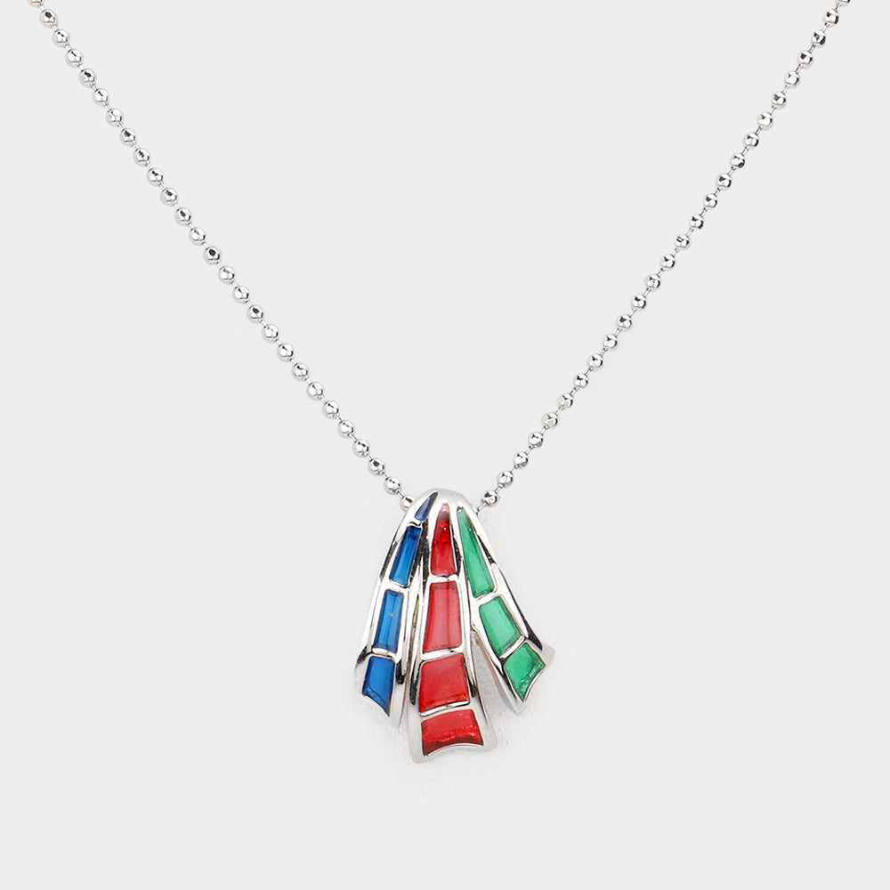 Madeline Love Three Tone Triple Color Pendant Necklace - Necklaces