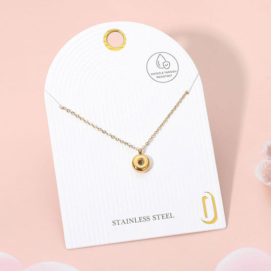 Madeline Love Gold, ~O~ -O- Stainless Steel Monogram Pendant Necklace - Jewelry