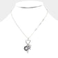 LOVE Evil Eye Accented Star Metal Heart Pendant Necklace