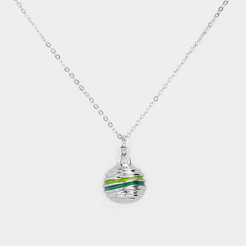 Madeline Love Rhodium Enamel Metal Pendant Necklace - Necklaces