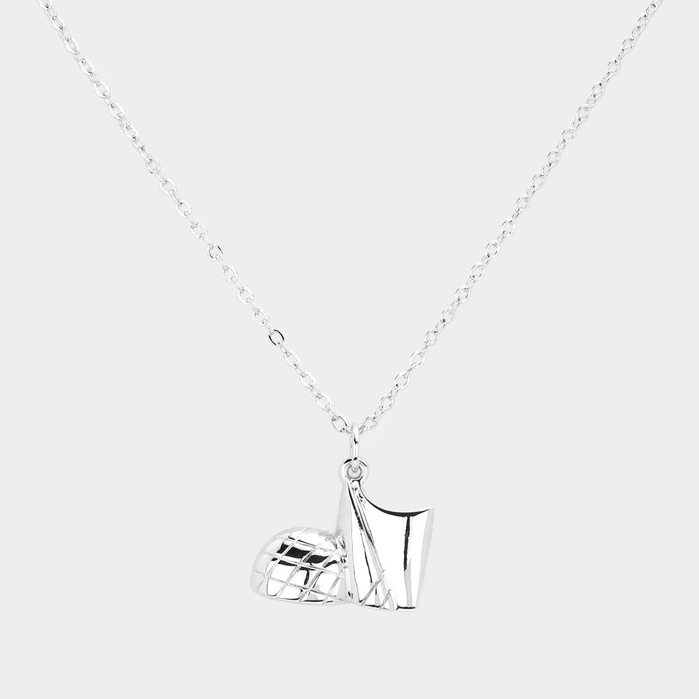 Madeline Love Rhodium Abstract Metal Pendant Necklace - Necklaces