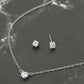 Madeline Love Rhodium Gold Dipped CZ Solitaire Pendant Necklace