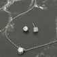 Madeline Love Rhodium Gold Dipped CZ Solitaire Pendant Necklace