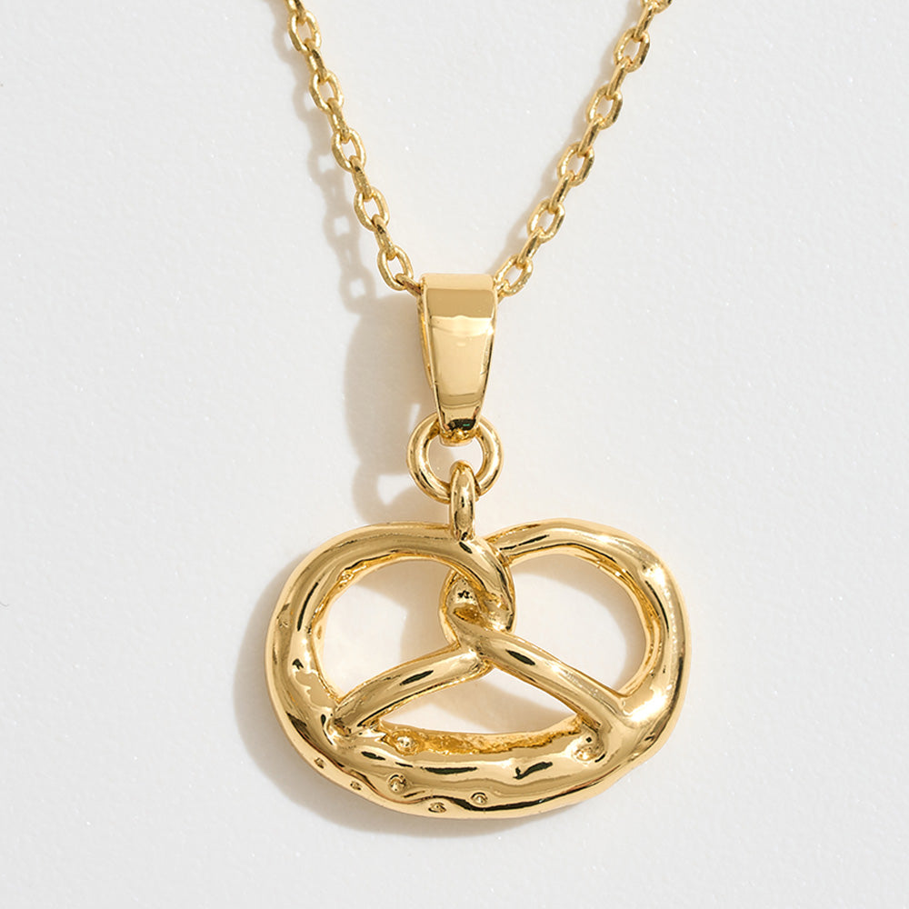 Madeline Love Gold 14K Gold Dipped Pretzel Pendant Necklace - Necklaces