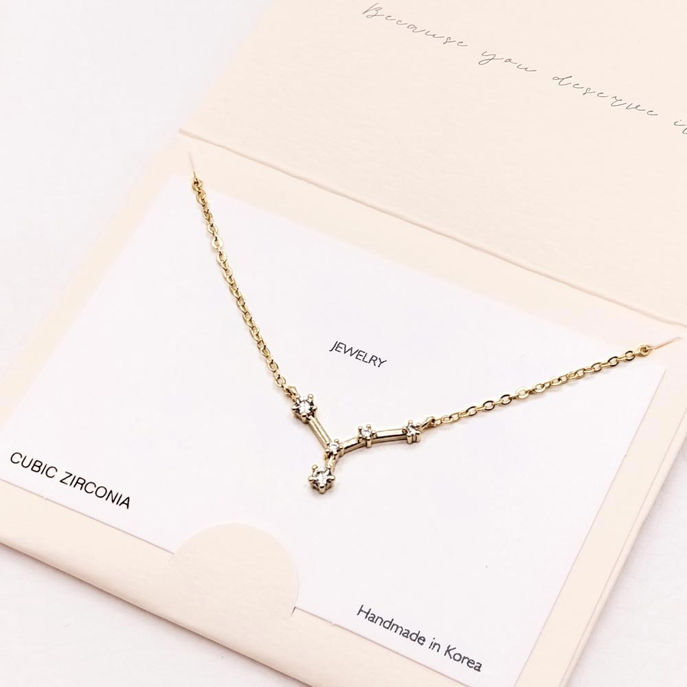 Madeline Love Gold Cancer CZ Embellished Zodiac Sign Pendant Necklace - Jewelry