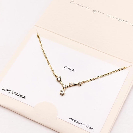 Madeline Love Gold Cancer CZ Embellished Zodiac Sign Pendant Necklace - Jewelry