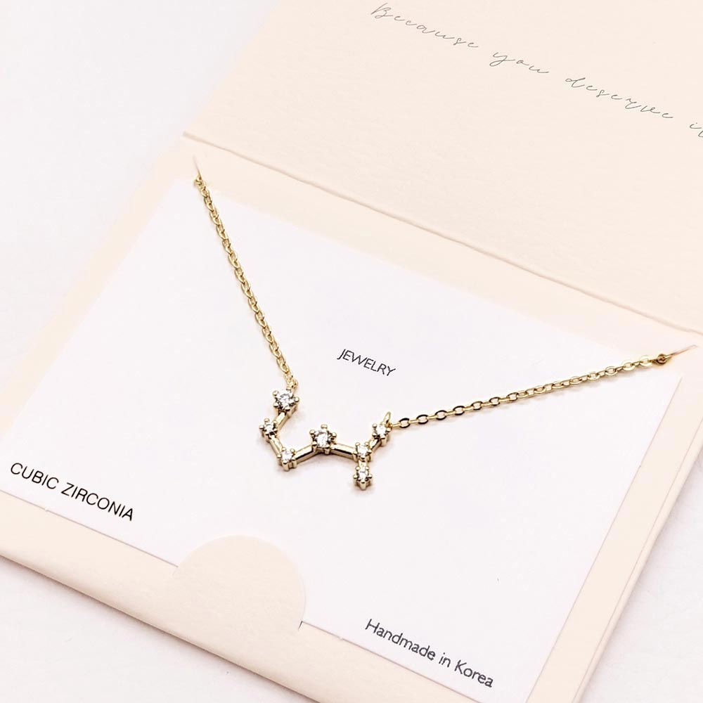 Madeline Love Gold Scorpio CZ Embellished Zodiac Sign Pendant Necklace - Jewelry