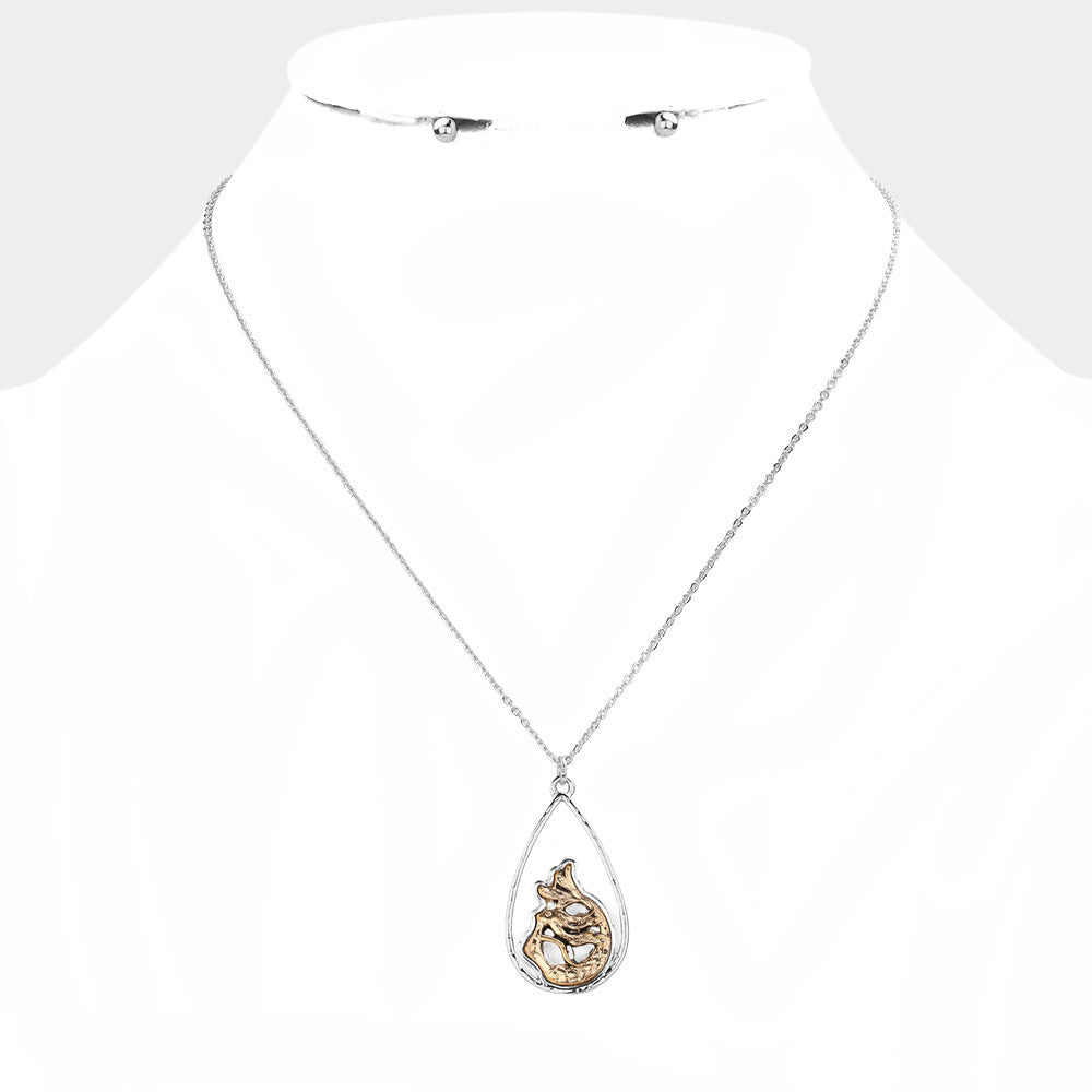 Madeline Love Gold Antique Metal Mermaid Pendant Necklace - Necklaces
