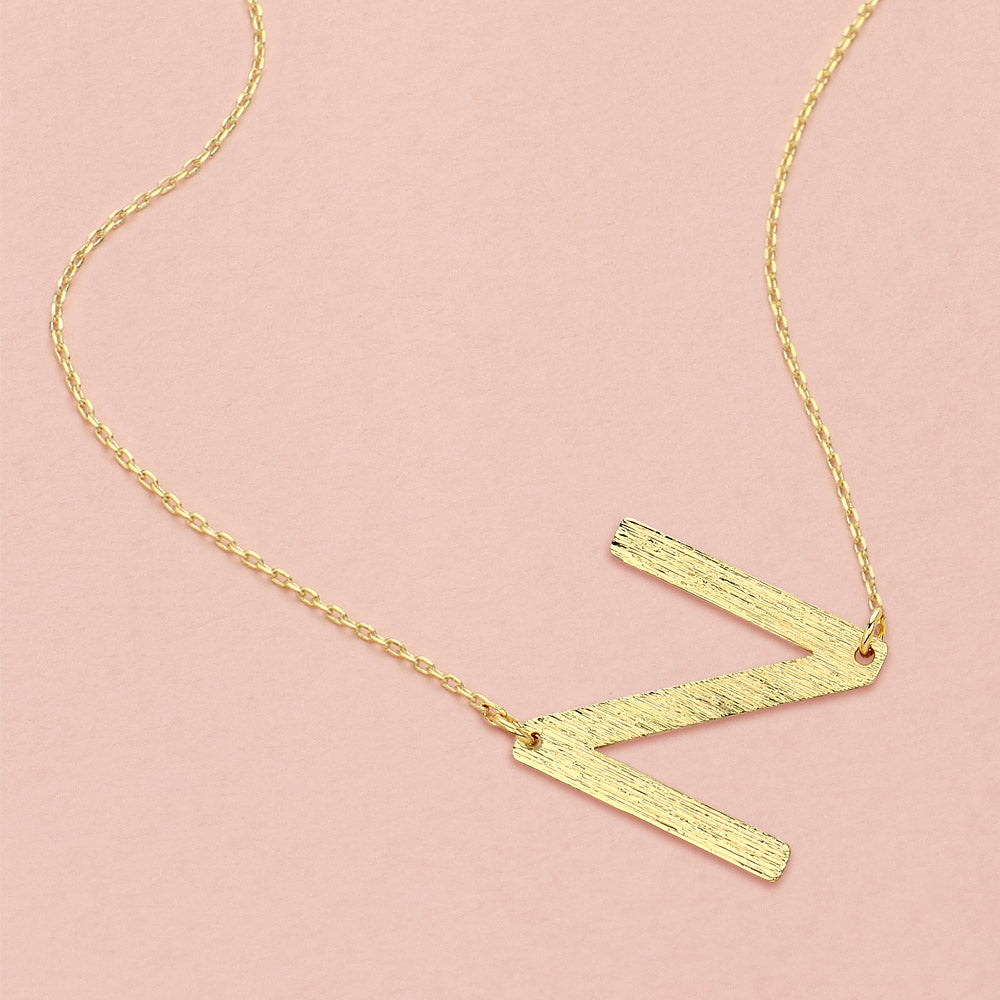Madeline Love Gold, ~N~ -N- Gold Dipped Initial Monogram Pendant Necklace - Necklaces