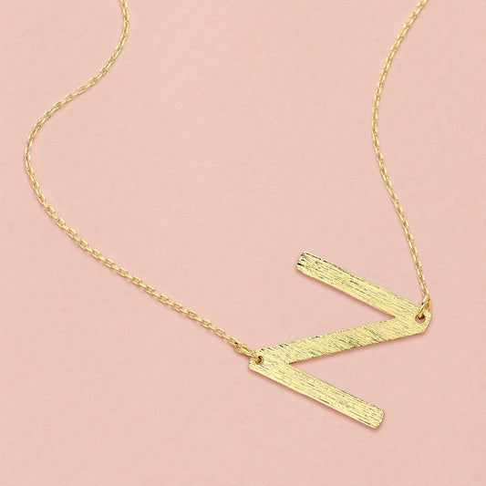 Madeline Love Gold, ~N~ -N- Gold Dipped Initial Monogram Pendant Necklace - Necklaces