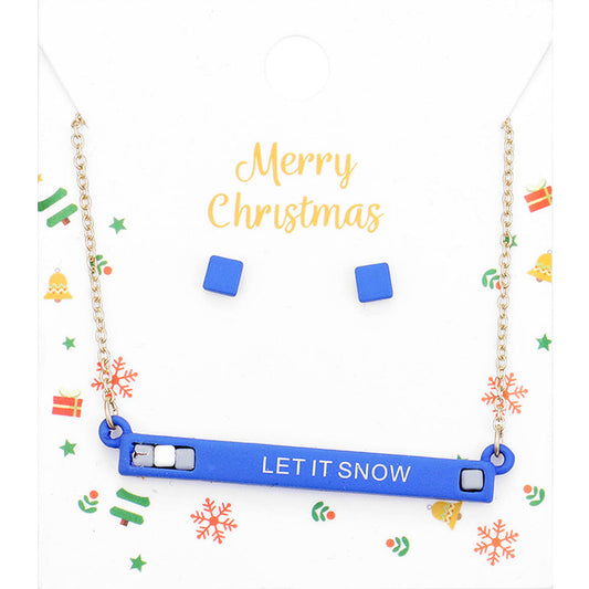 Madeline Love Multi, Worn Gold Let it Snow Cube Resin Pendant Necklace - Necklaces