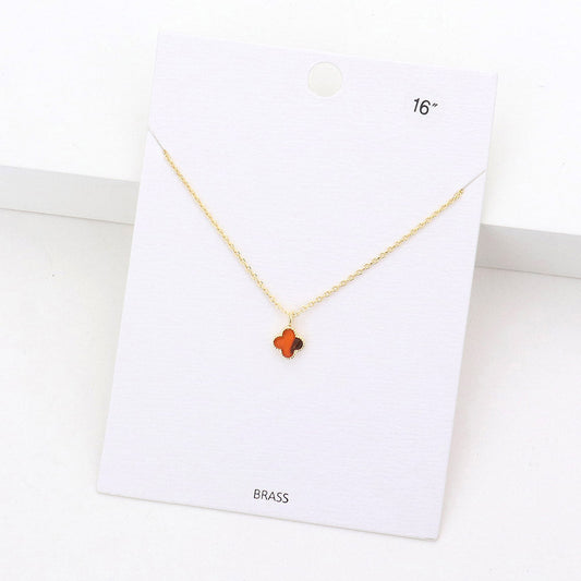 Madeline Love Brown Quatrefoil Pendant Necklace - Necklaces