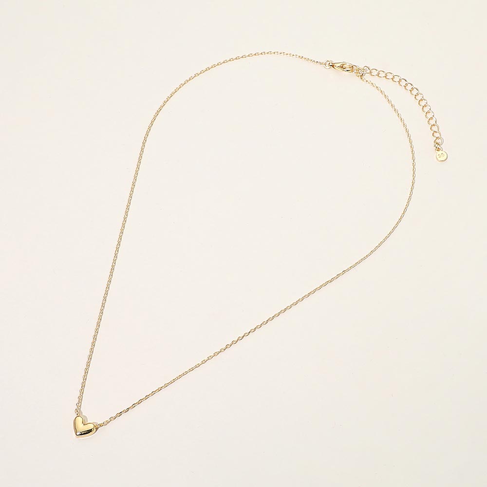 Madeline Love Gold SECRET BOX_14K Gold Dipped Heart Pendant Necklace - Hair Accessories - extra
