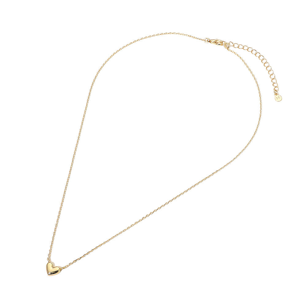 Madeline Love Gold SECRET BOX_14K Gold Dipped Heart Pendant Necklace - Hair Accessories - extra