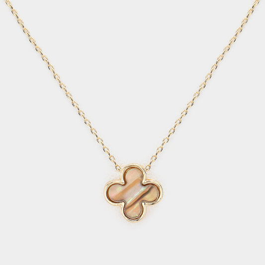 Madeline Love Abalone Abalone Quatrefoil Pendant Necklace - Jewelry