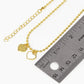 Gold Dipped Double Heart Pendant Bubble Chain Necklace - Necklaces