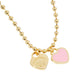 Gold Dipped Double Heart Pendant Bubble Chain Necklace is a stunning addition to any jewelry collection. Made from high quality materials, this necklace features a unique design that combines elegance with modern style. The gold dipping process ensures a durable and lasting finish. A perfect gift for any occasion.