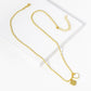 Gold Dipped Double Heart Pendant Bubble Chain Necklace - Necklaces