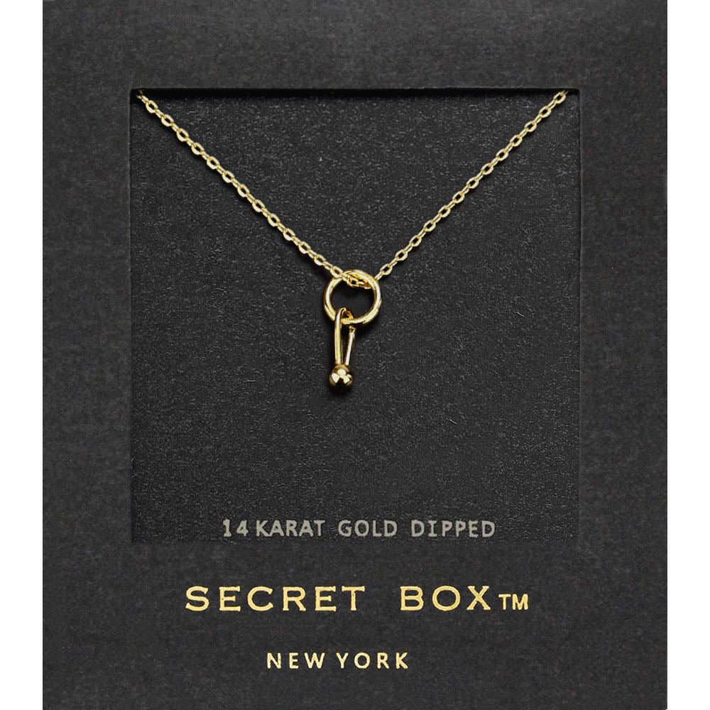Madeline Love Gold SECRET BOX_14K Gold Dipped Geometric Pendant Necklace - Necklaces