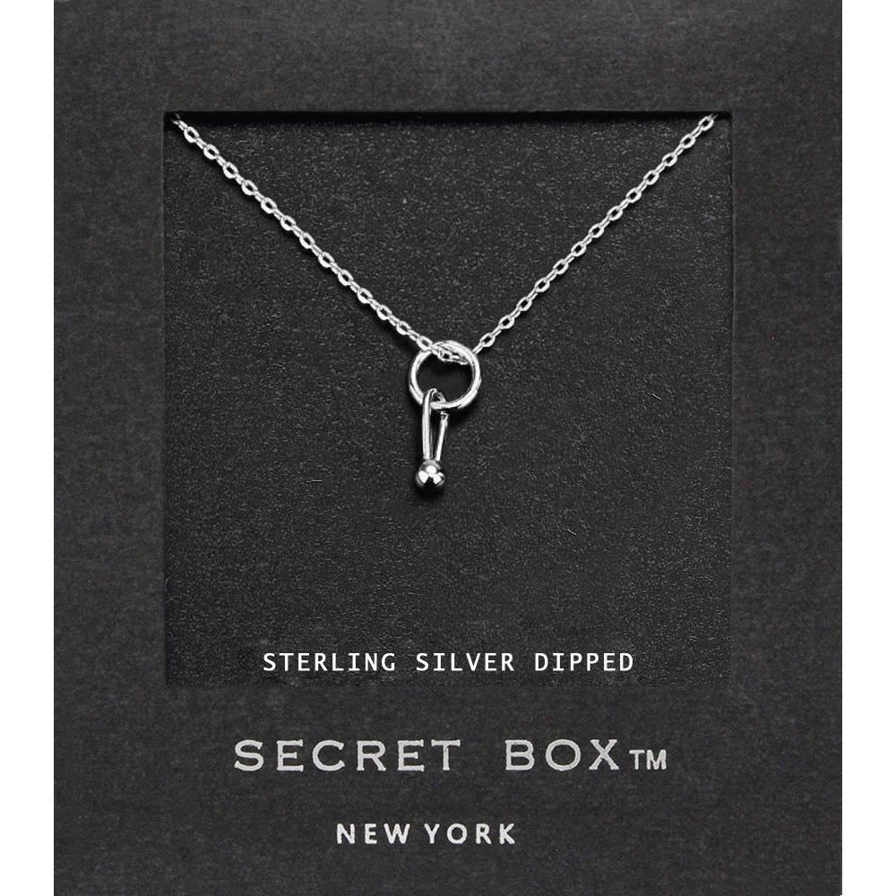 Madeline Love Silver SECRET BOX_Sterling Silver Dipped Geometric Pendant Necklace - Necklaces