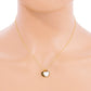 Enamel Metal Double Heart Pendant Necklace - Necklaces
