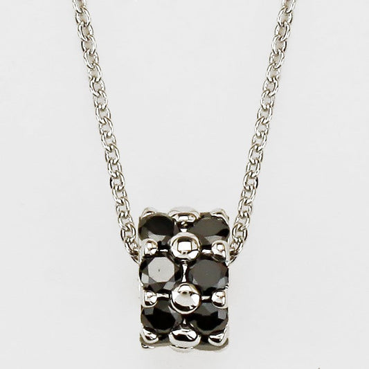 Madeline Love Rhodium, Hematite Crystal Ring Pendant Necklace - Jewelry