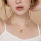 Madeline Love Lt Col Topaz Emerald Cut Stone Pendant Necklace - Necklaces