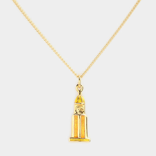 Madeline Love Gold Golden clock tower pendant necklace - Necklaces