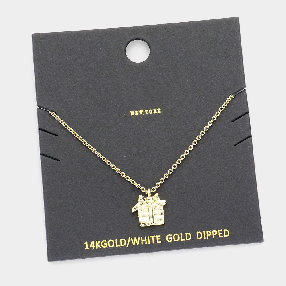 Madeline Love Gold Gold Dipped Metal Christmas Gift Pendant Necklace - Necklaces