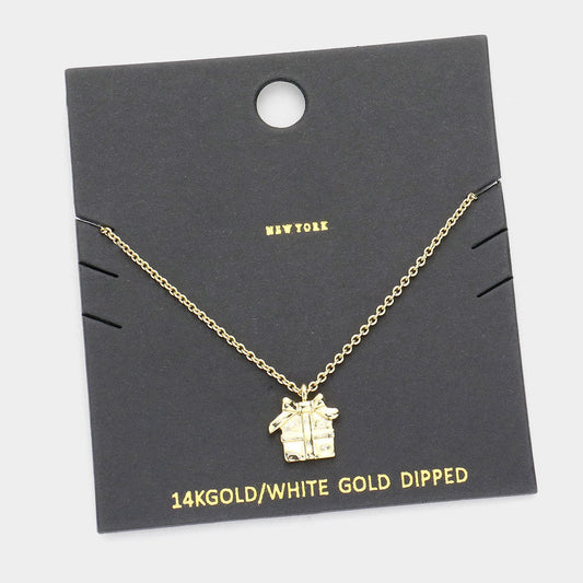 Madeline Love Gold Gold Dipped Metal Christmas Gift Pendant Necklace - Necklaces
