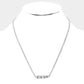 LOVE Metal Cube Pendant Necklace