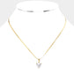 18K Gold Dipped Stainless Steel CZ Heart Pendant Necklace, a perfect way to add a luxurious touch to any outfit. Crafted from stainless steel in 18K gold plating, it features a sparkling cubic zirconia heart pendant. Durable and long-lasting, it's sure to make a statement. Perfect gift for Valentine's or any other day