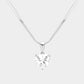 Stainless Steel CZ Heart Pendant Necklace - Rhodium - Necklaces