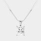 Madeline Love Clear, Rhodium Stainless Steel CZ Rectangle Pendant Necklace - Hair Accessories