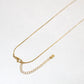 Madeline Love Gold Stainless Steel Heart Lock Clover Key Pendant Necklace - Hair Accessories - extra