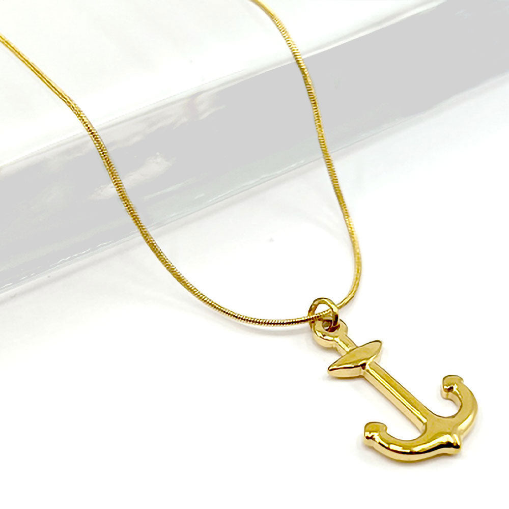 Madeline Love Gold Stainless Steel Anchor Pendant Necklace - Jewelry