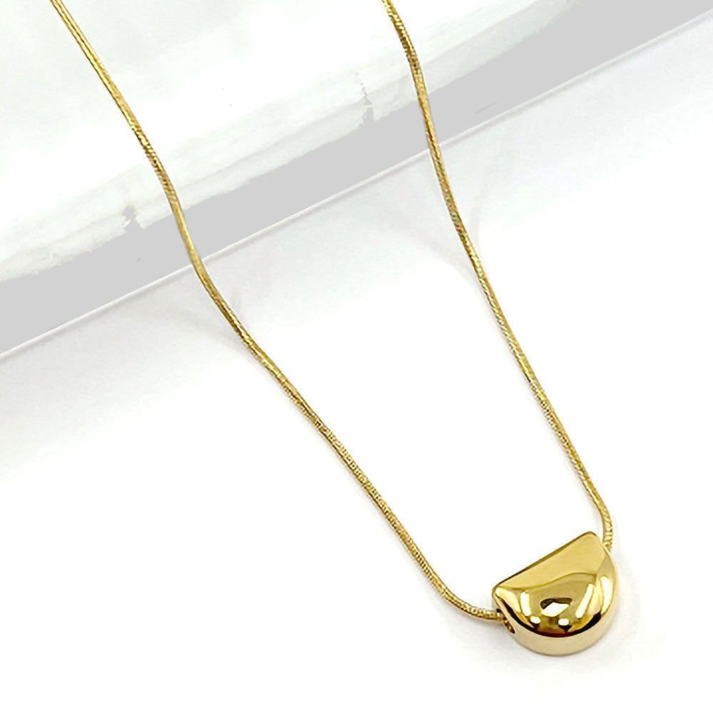 Madeline Love Gold Stainless Steel Mini Half Moon Pendant Necklace - Jewelry