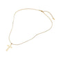 Madeline Love Gold Stainless Steel Cross Pendant Snake Chain Necklace - Necklaces - extra
