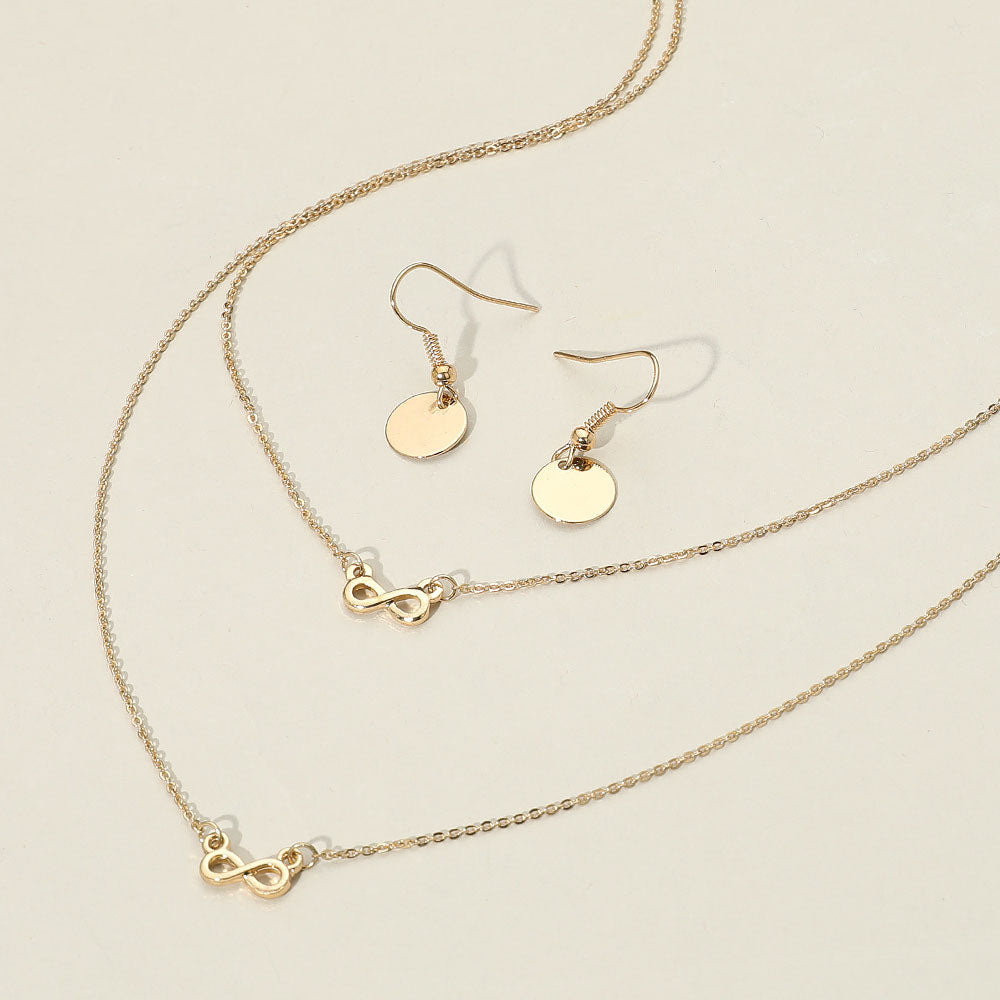 Madeline Love Gold Double Layer Infinity Pendant Necklace - Jewelry