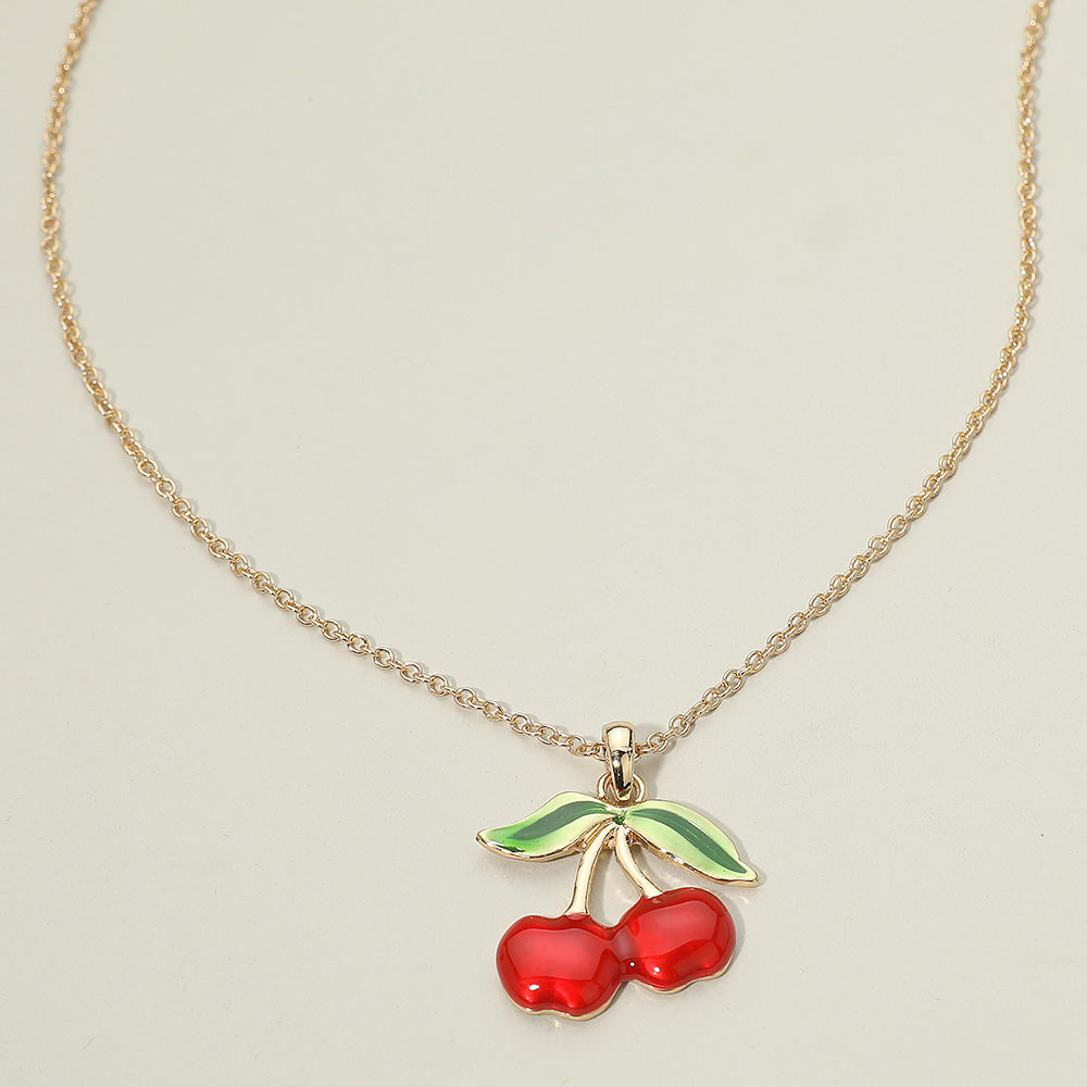 Madeline Love Gold, Multi Cherry Pendant Necklace - Jewelry